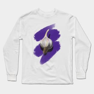 Garlic on purple Long Sleeve T-Shirt